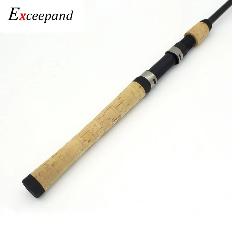 Exceepand Mango caña de pescar giratorio con empuñadura de corcho