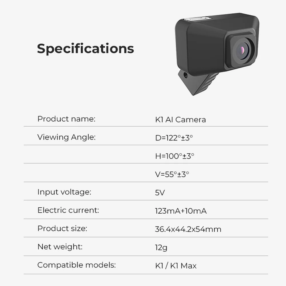 Creality K1 Max AI Camera HD Quality Intelligent Assistant Support Real Time Viewing Lapse Filming for K1/K1C/K1 SE 3D Printer view 6