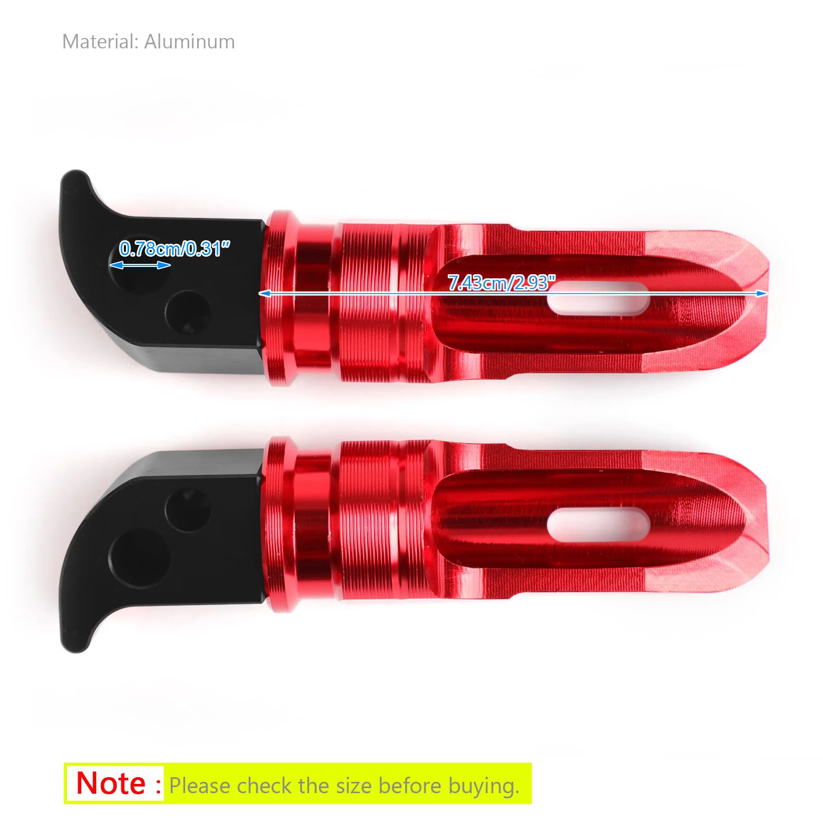 Artudatech Rear Red Foot Pegs For YAMAHA MT 10 FZ10 YZF MT 09 FZ09 07 FZ07