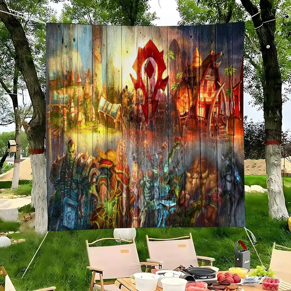 Game World of Warcraft Small Size Cheerleading Banner Hand Pulled Flag Outdoor Atmosphere Flags