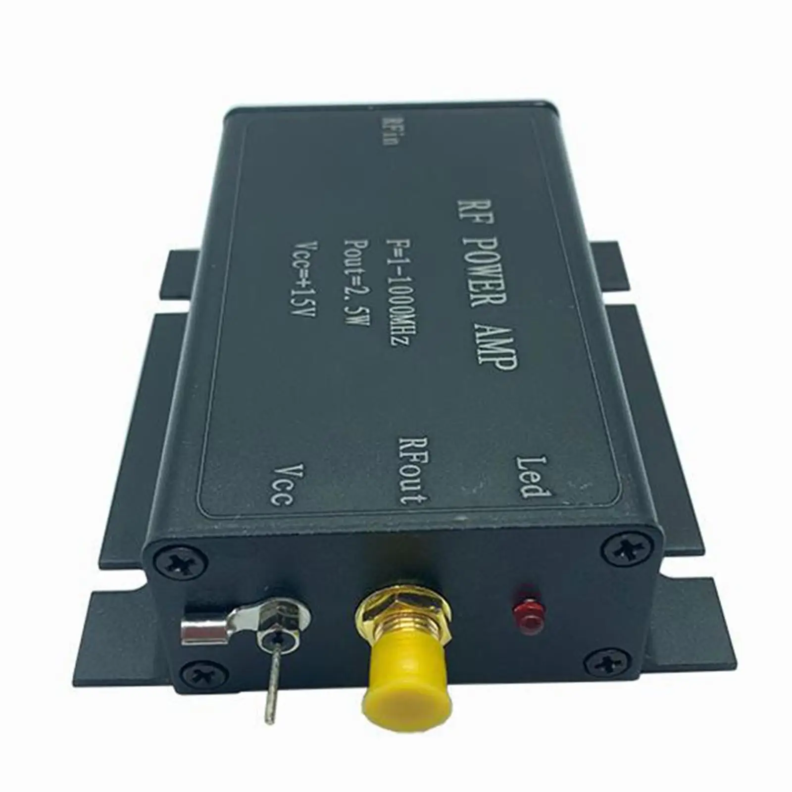 00 RF Amplifier Module Black Aluminum Alloy Radio Power Amplifier DC15V Low Power Stable for 380-4