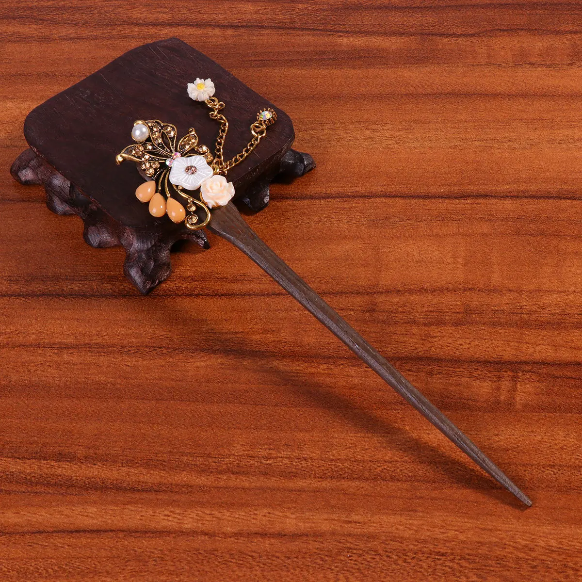 

2 PCS Wedding Hair for Bride Bridal Accessories Chopstick Vintage Pin Wooden Hairpin