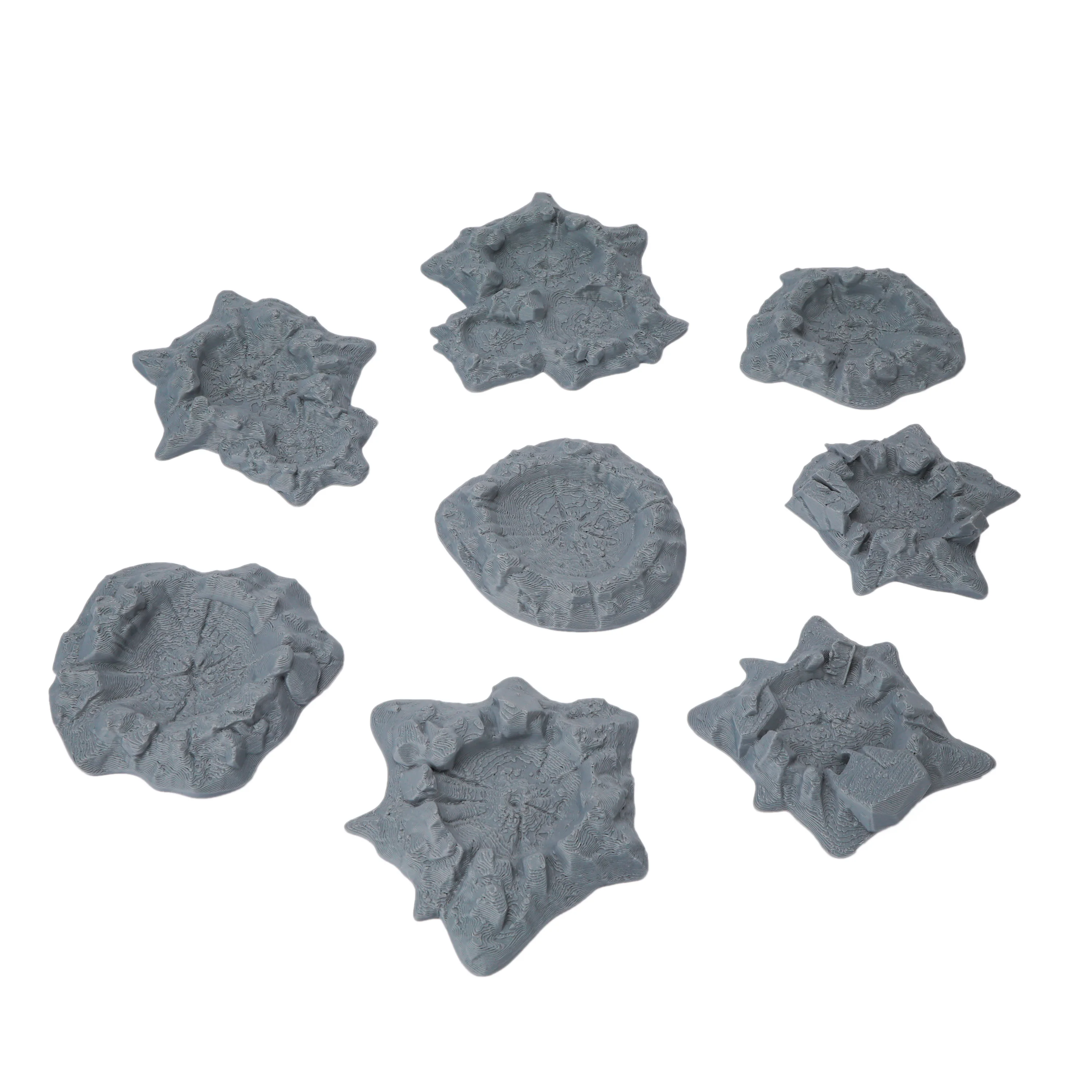 RPG Crater Terrain Set, Shell Hole Scenery for TTRPG, Sci-Fi Tabletop Board Game Accessories,Great Gift for Collectors