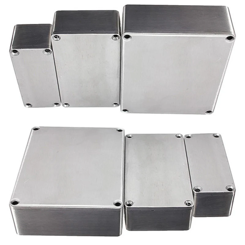 Caja de aluminio para efectos de guitarra, carcasa de Pedal, estilo 1590, serie 1590A, 1590B, 1590BB, 1590XX, 1590DD, gran oferta