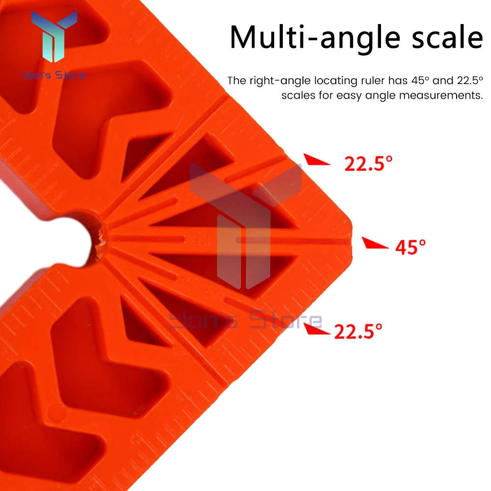1Pcs Plastic Right Angle Ruler Holder 90 Auxiliary Positioner Tool Overline L-Shaped Spacer Fixed Angle Gripper Woodworking Tool