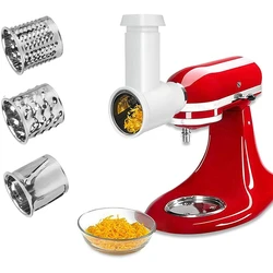 Slicer/Shredder vegetable cutter accessory for pairing with kitchen aid vertical mixer