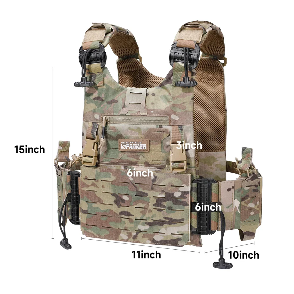 Tactical Vest Hunting Plate Carrier Modular Vests Portable Molle  Airsoft Training Vest Adjustable Hunting Vests CS Game Jungle