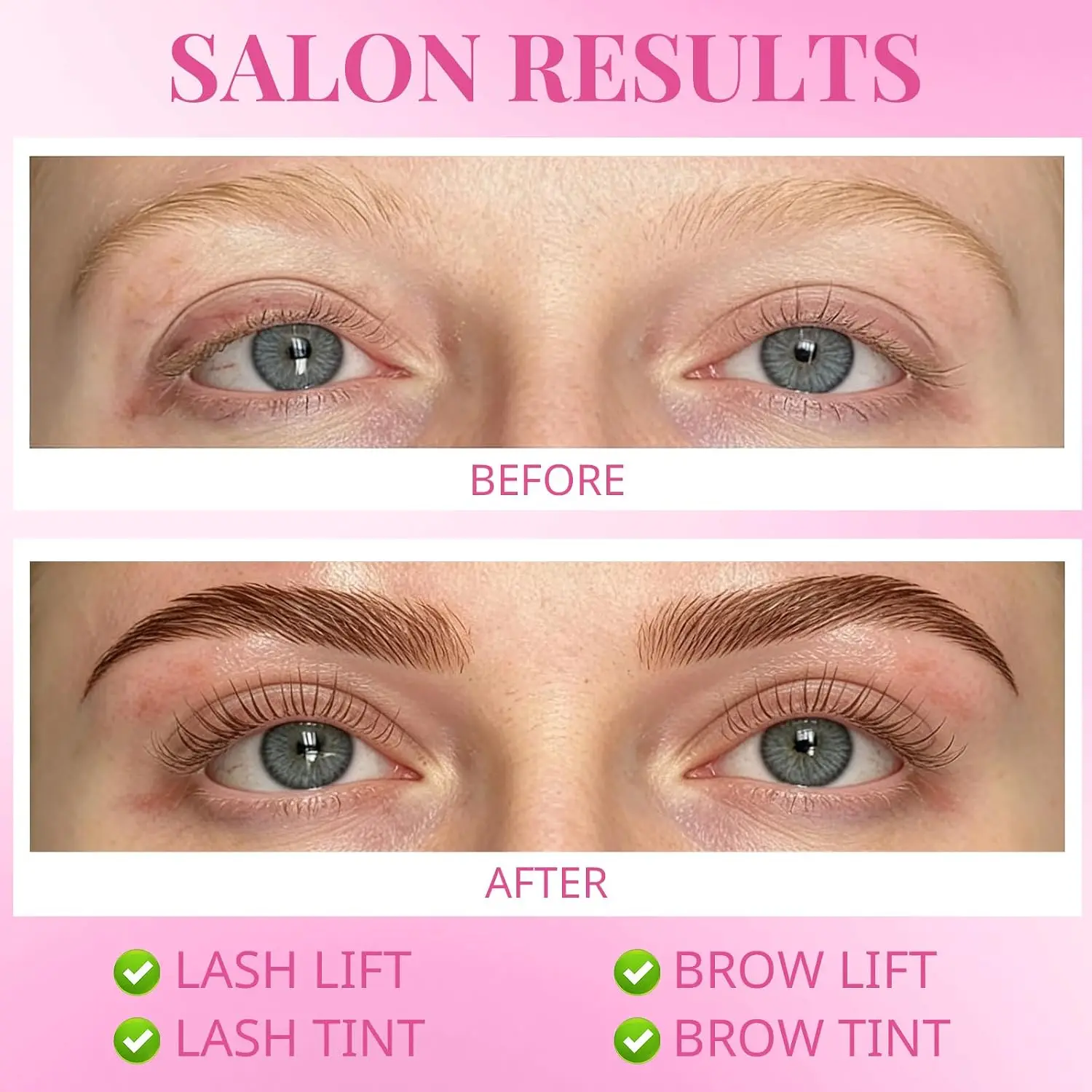 Lomansa New Brow Lamination and Tint Kit Lash Lift Kit Instant Fuller Eyelash Lift Brow Lamination Kit with Brown Colors Achieve