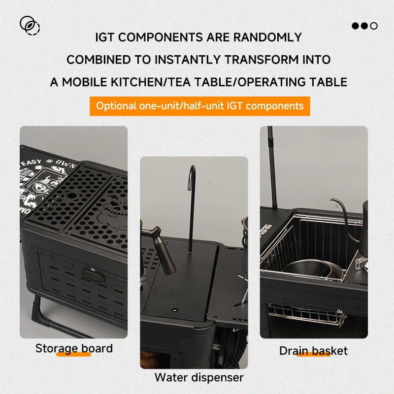 

Heavy Duty C62 Aluminum Foldable Table Box Impact Resistant Collapsible Storage Bin For Outdoor Camping Travel And Kitchen Use