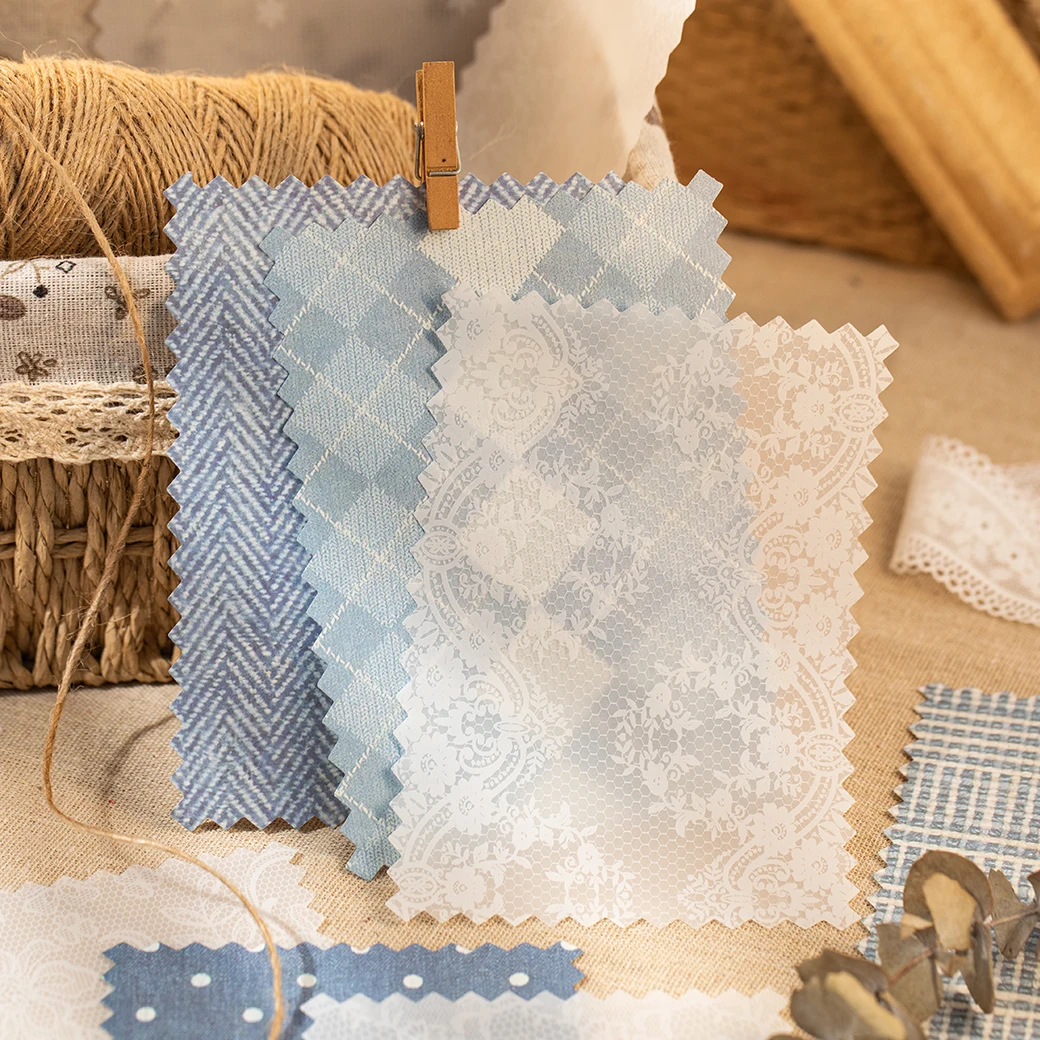 Jjournal GO 20 pièces de papier de fond vintage à motifs écossais et dentelle pour scrapbooking, journal, agenda et loisirs créatifs