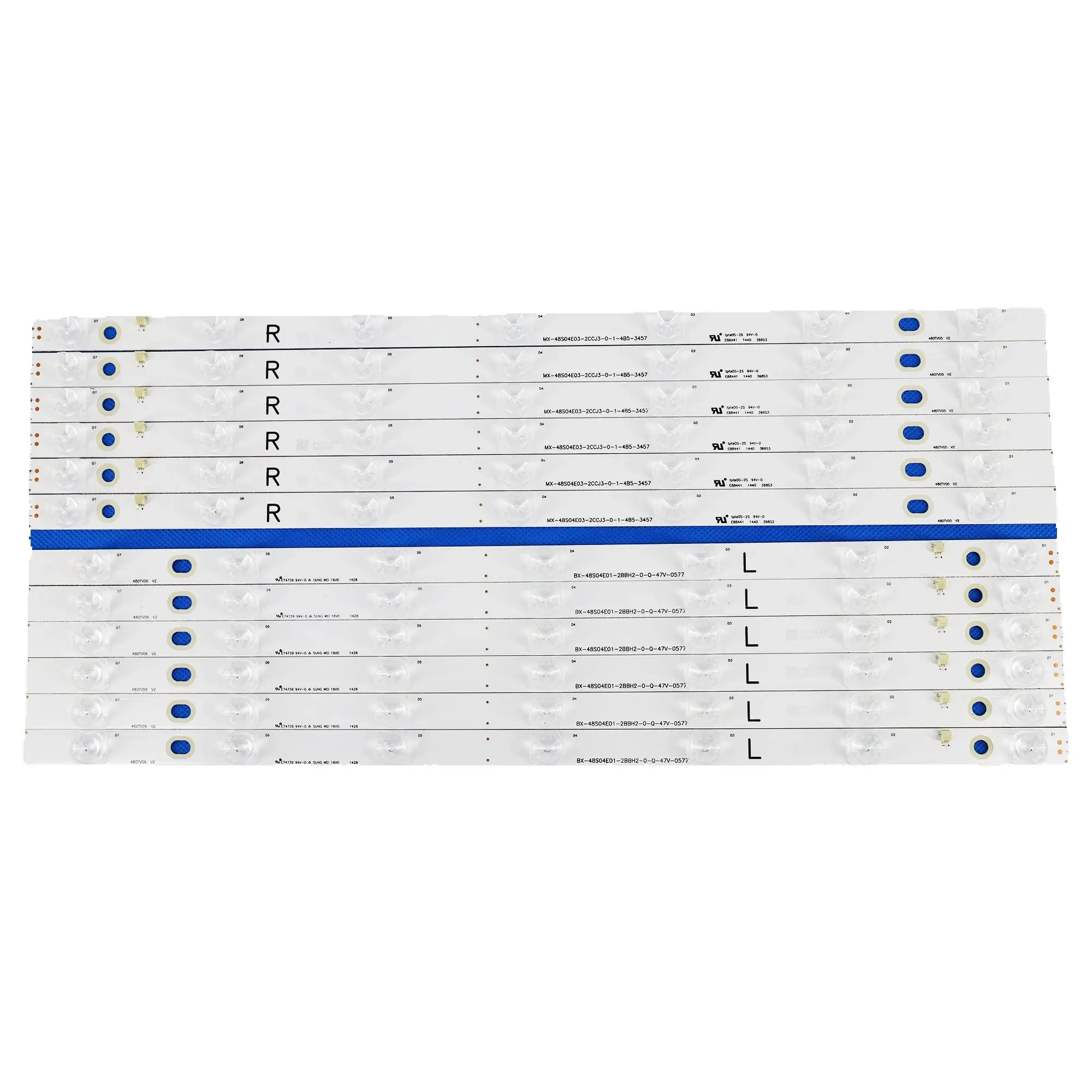 12 PCS LED Strip 7 Lamp for  TX-48AX630B TX-48AX630E TX-48AXW634 BX-48S04E01-2BBH2 MX-48S04E03-2CCJ3 R L