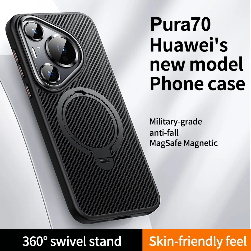 Coque de téléphone pour Huawei Pura 70 Ultra Mate 70 Pro 60 Pro, étui de protection pour support rotatif magnétique MagSafe, housse résistante aux chocs