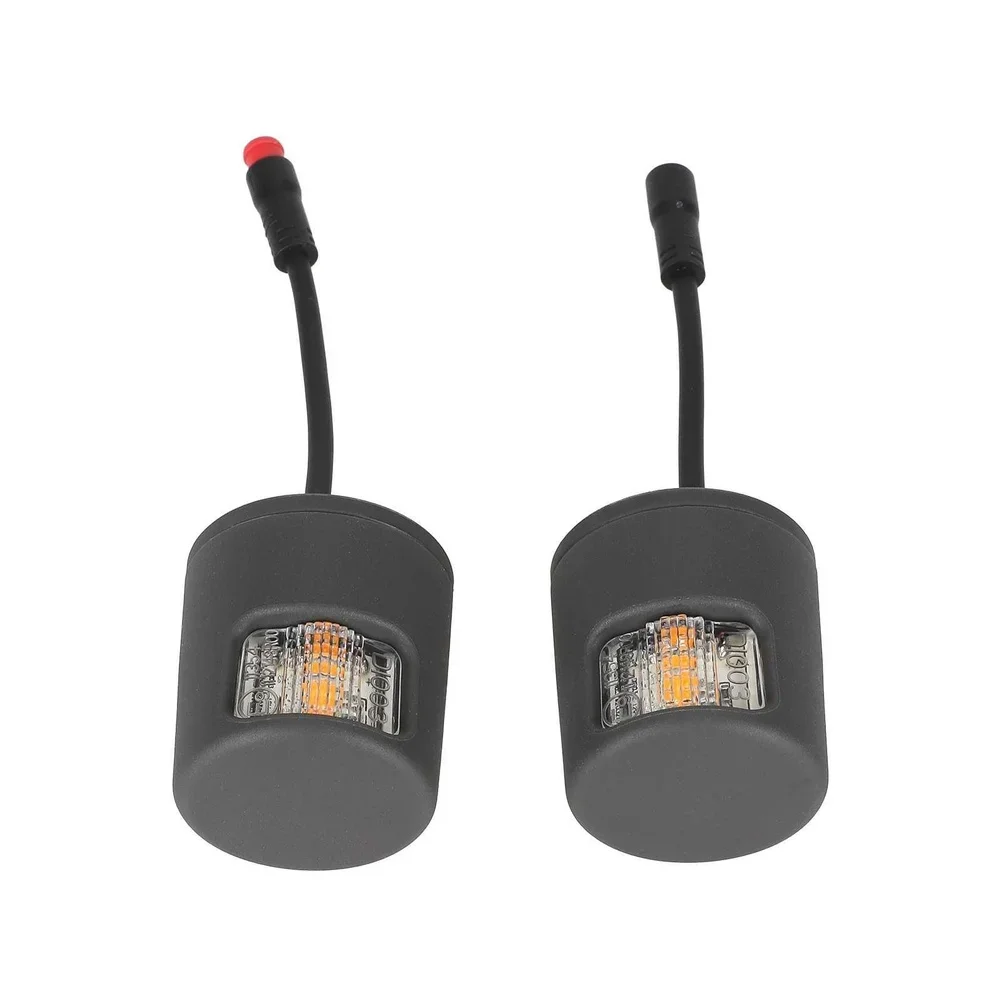 

New Round Turn Signal Lights For Elite Electric Scooter Pair Of Handlebar With Anti-Vibration Design Left/Right Waterproof Head
