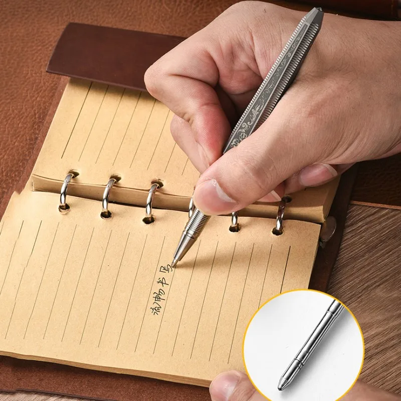 Titanium Tactical Pen Multifunctional Window Breaker Keychain EDC Survival Writing Pen Gift for Men Boyfriend Valentine