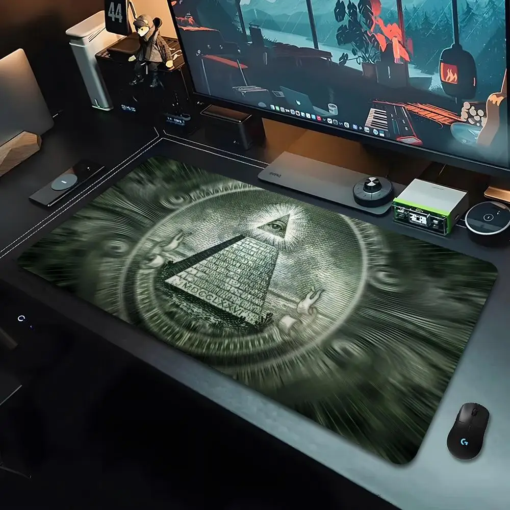 Pyramid Eye Symbol Mouse Pad HD Printing Large 90x40cm Office Computer Keyboard diy customization Mouse pad XXL PC Gamer GreekMy