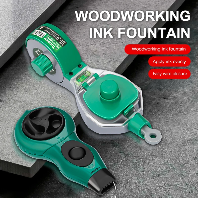 

Профессиональный ручной маркер-чертилка для столярных работ с 50-метровой меловой линией для разметки по дереву