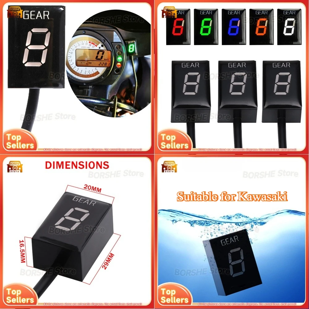 

2026 Suitable for Kawasaki motorcycle gear position indicator digital LED display speed shift monitor dashboard instrument panel