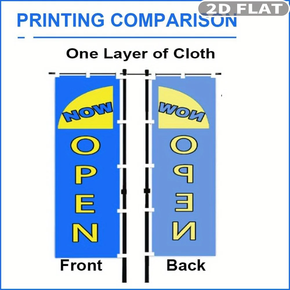1pc 2D FLAT Custom Nobori Flag, Banner for Outdoor Indoor Decoration Advertising Durable Polyester Business Flag Boutique Flag view 3
