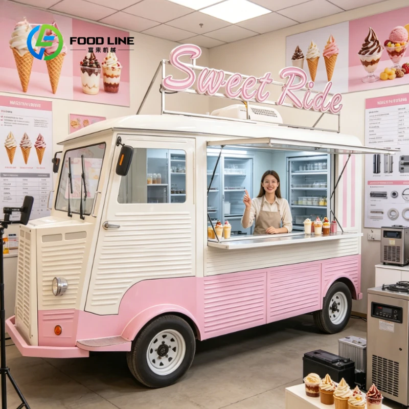 Coffee Tea Van - Caminhão de Comida Elétrico Personalizado Multifuncional