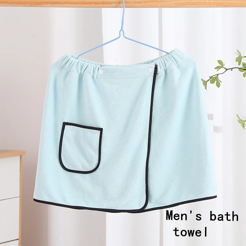 Men's Bath Skirt Hotel Household Simple Fine Fiber Adjustable Bath Towel Size Is Suitable For Men Weighing Less Than 90 KG Wear