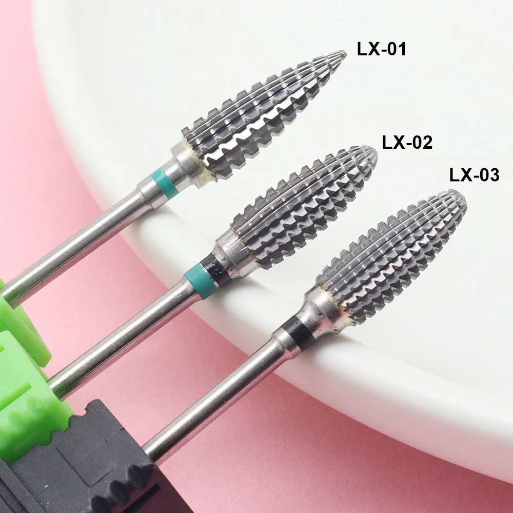 

1PcLong Spiral Flute Tungsten Carbide Nail Drill Bit – Professional E-File Bit for Gel Removal, Acrylic Nails & Manicure (3/32")