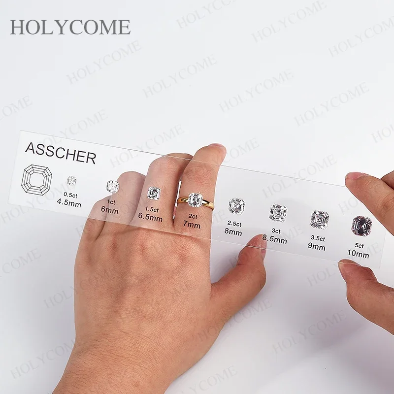 Aangepaste vergelijking grafiek kit set referentie verschillende mooie vormen edelsteen 5A zirkonia diamant karaat maten voor juwelierszaak