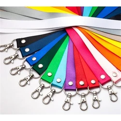 1.5cm Colorful Lanyard For Name Tag Id Card Holder Suspension Rope Cord Badge Rope Office School Supplies Metal Buckle Lanyard