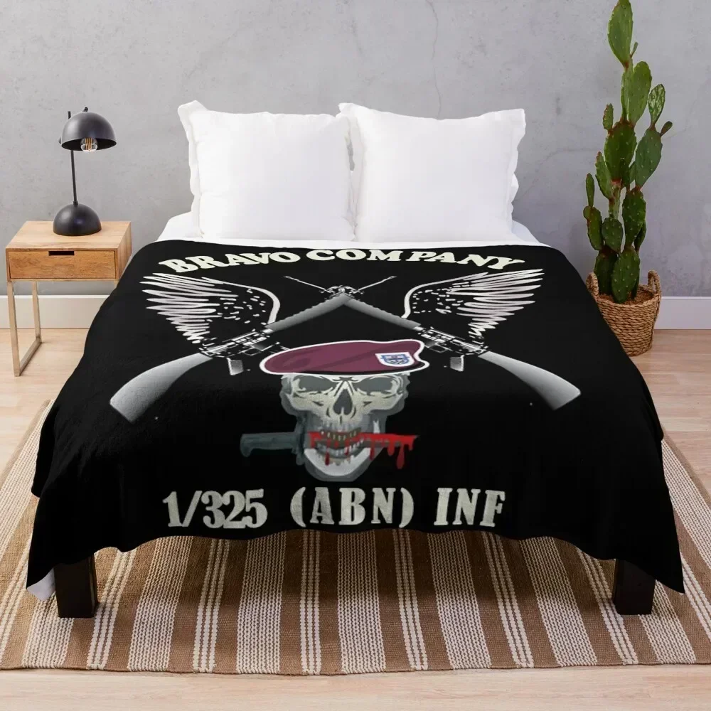 

Bravo Company - 1st Bn, 325th Airborne Infantry Throw Blanket Cozy Light Blanket for Travel Camping Picnic