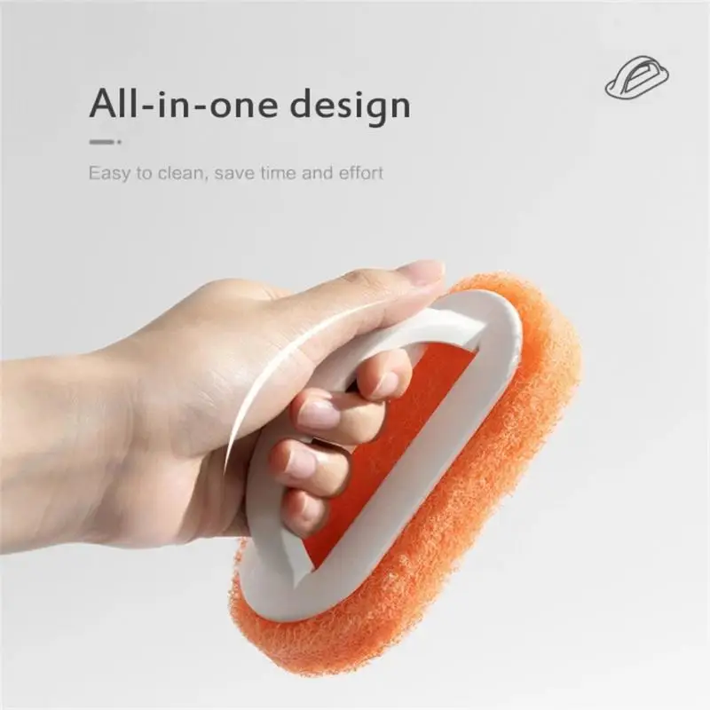 Multifunctional Handle Cleaning Brush Sponge Brush Kitchen Bathroom Cleaning Sponge Brush Sponge Bath Bottom Cleaning Tools