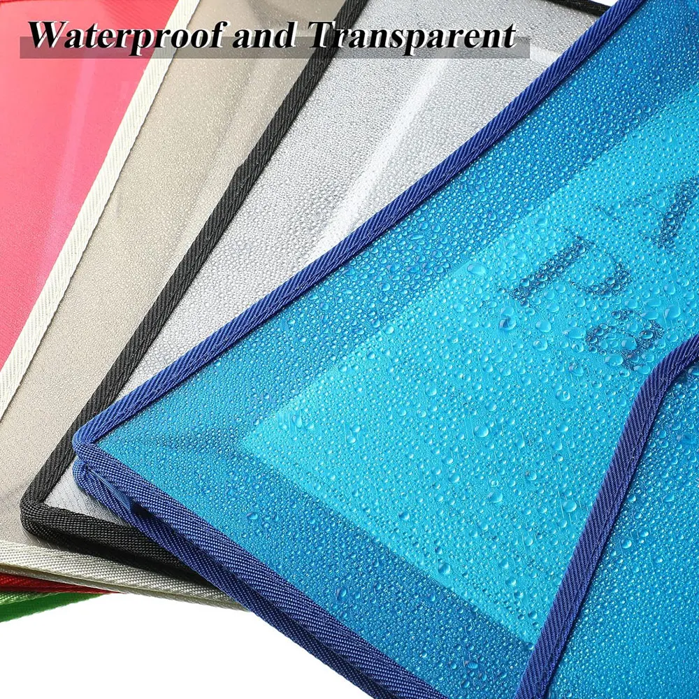 A4 Plastic Document Bag (1-Pack), Large Capacity Expandable Document Bag, with Snap Closure, Transparent Document Storage Bag. image 4
