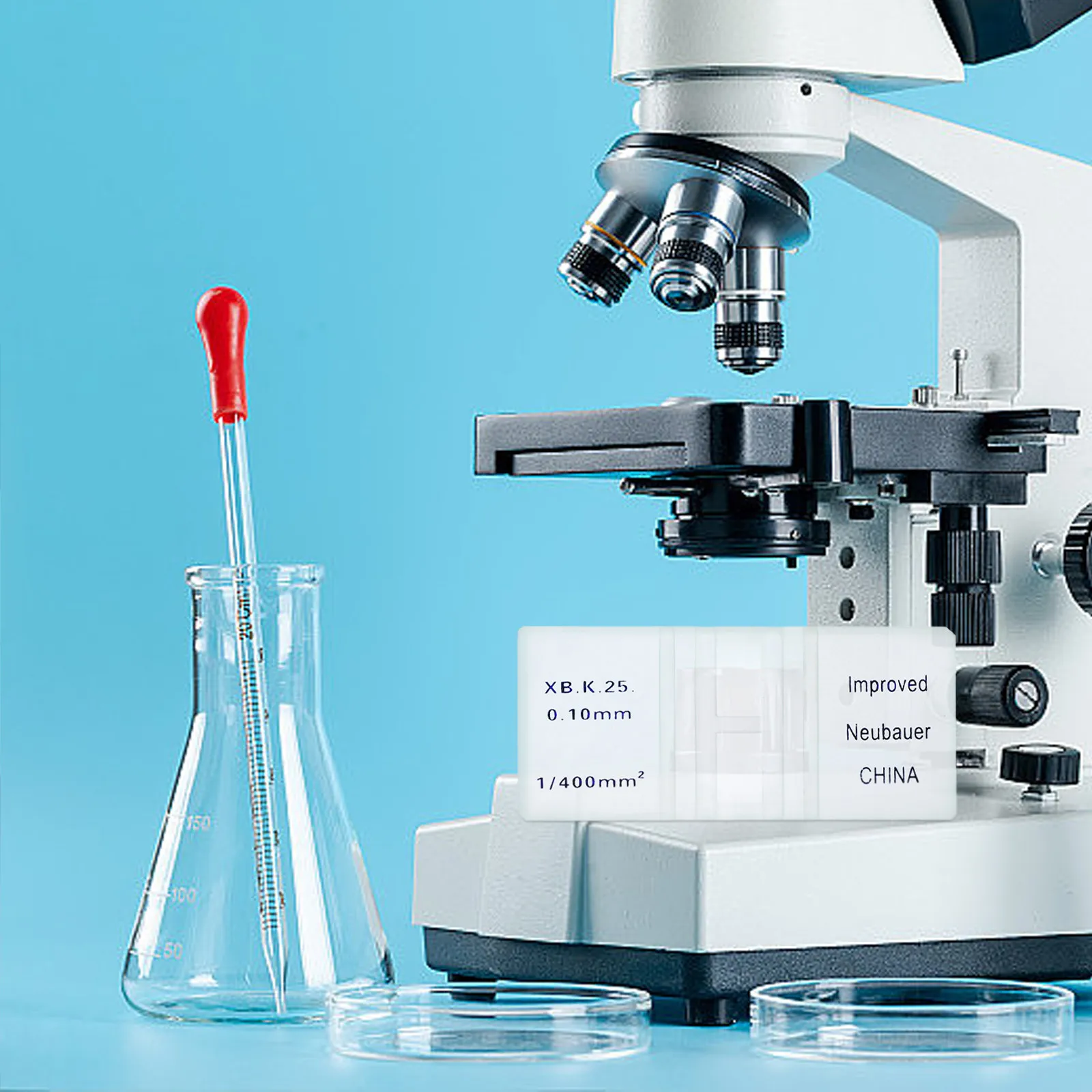 

1 шт. Гемоцитометр (камера для подсчета клеток) из стекла для лабораторного использования, высокоточная, для определения объема суспензии дрожжевых клеток