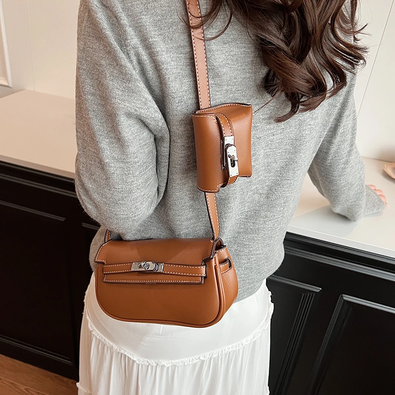 

Exquisite Casual Women's Bag - French Niche Crossbody New Style Trendy High-End Versatile European American Sweet Retro Bag