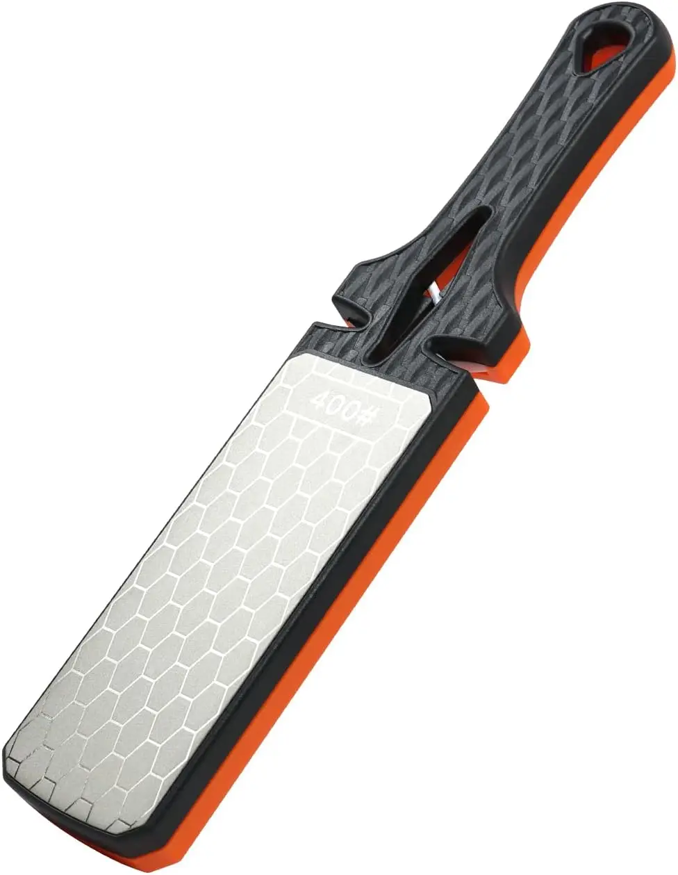 

5-in-1 Diamond Sharpening Stone, 400/1000 Grit, Double-Sided, Honeycomb Knife Sharpener with Ceramic & Tungsten Steel Slot