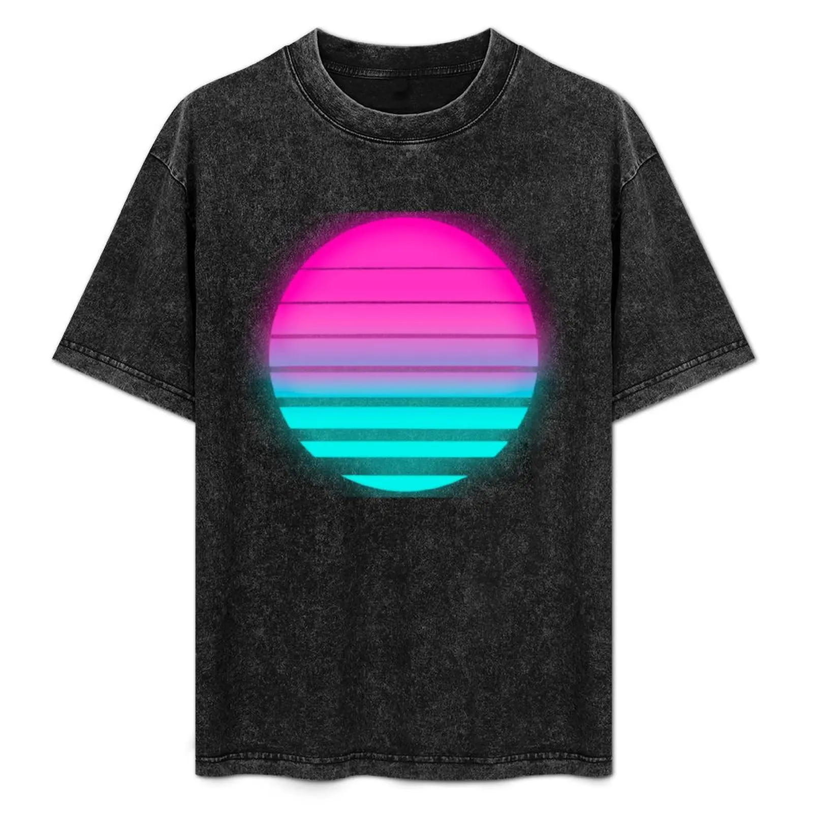 

neon vaporwave sun T-Shirt customs design your own vintage t shirts plus size tops t shirts for men cotton