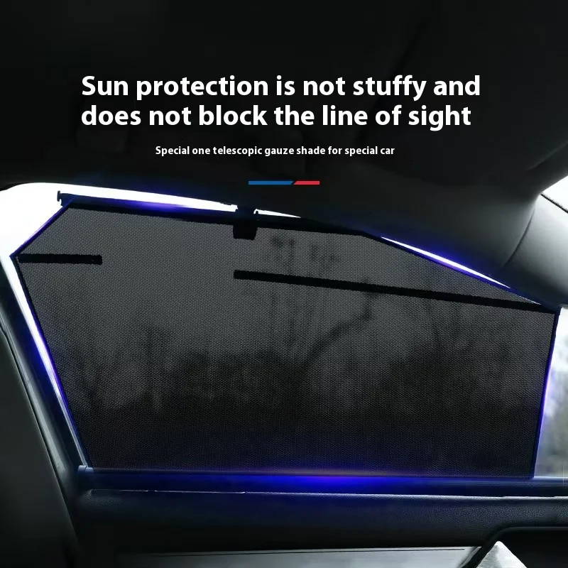 Automatic retractable sunshade for cars, automatic curtains for cars, automatic glass lifting sunshade for cars