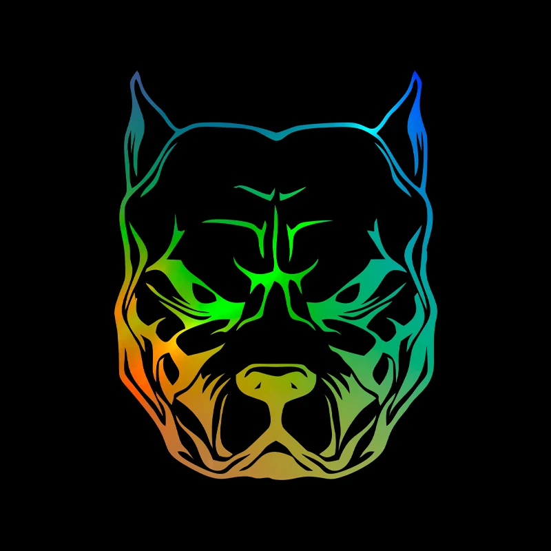 Pegatina de motocicleta con diseño de perro pit bull pitbull, pegatinas reflectantes para coche, calcomanía divertida de vinilo JDM para coche, 19x15cm