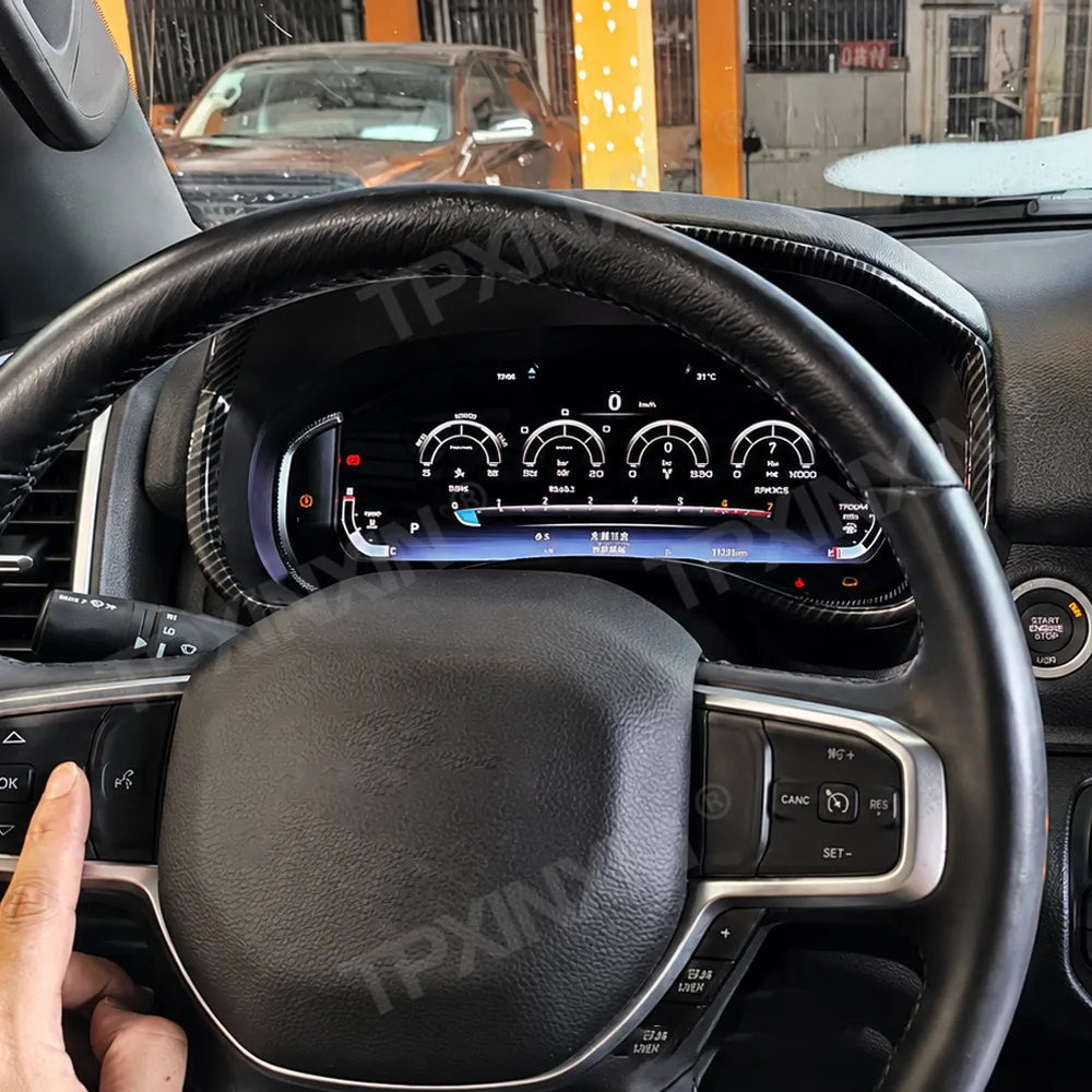 Car LCD Dashboard For Dodge Ram TRX 2019-2026 Digital Cluster Instrument Panel Cockpit Multifunctional Speedometer