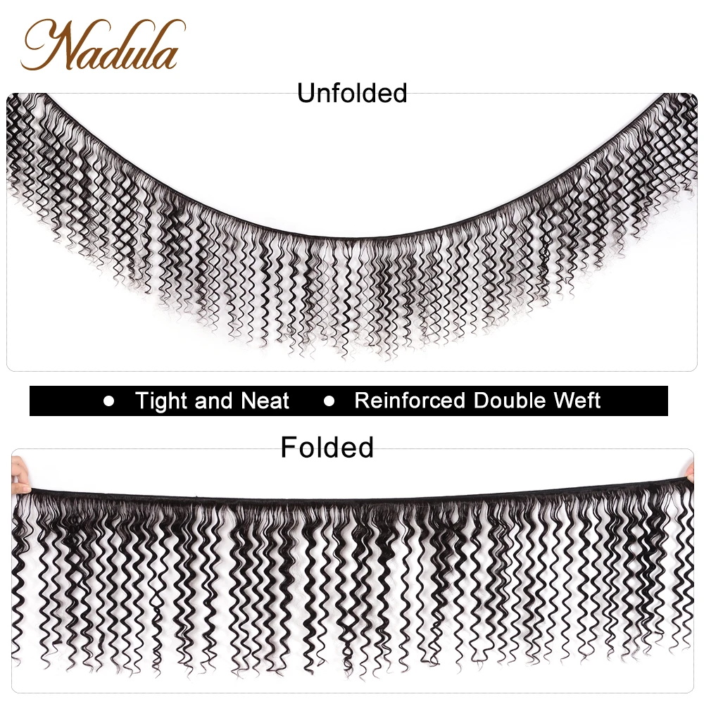 Nadula Hair 3 Bundles Malaysian Hair Deep Wave 12-26inch 100% Human Hair Weave Bundles Natural Color Remy Hair Extensions