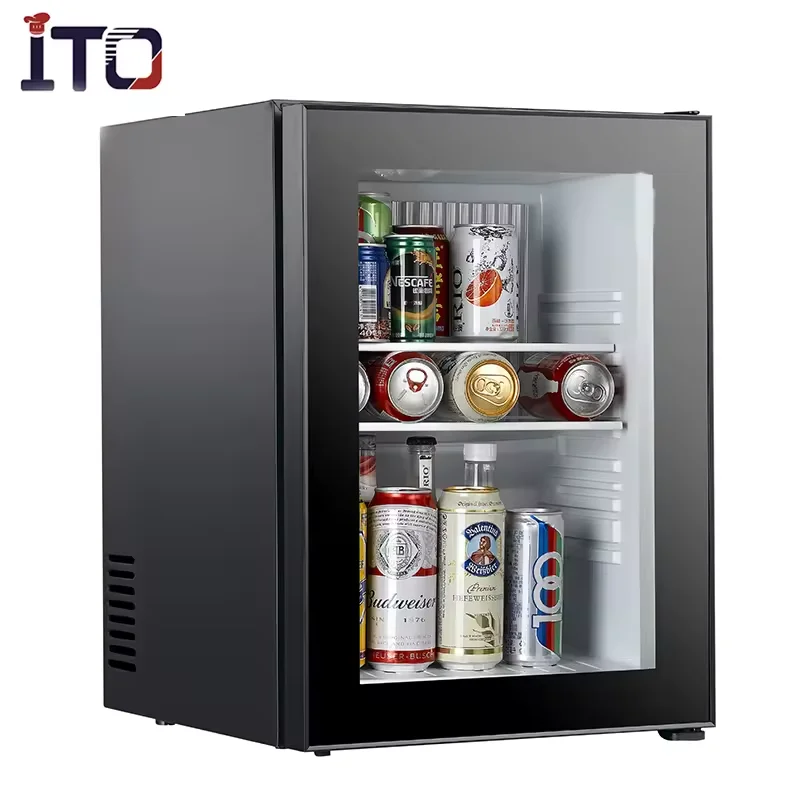 Minibar electrónico clásico para puerta de vidrio, minibar para hotel, venta directa de fábrica, gran oferta