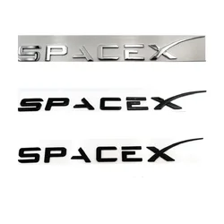 Chrome Silver Matt Gloss Black Trunk Letters Emblems Front Rear Badges for Tesla SPACE X