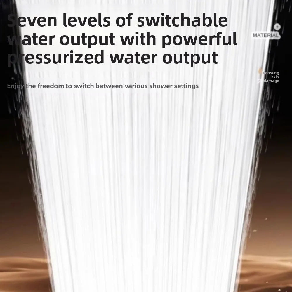 

Новая насадка для душа 15 см, большая панельная насадка для душа высокого давления, 7 режимов, регулируемая насадка для душа с распылителем для жесткой воды