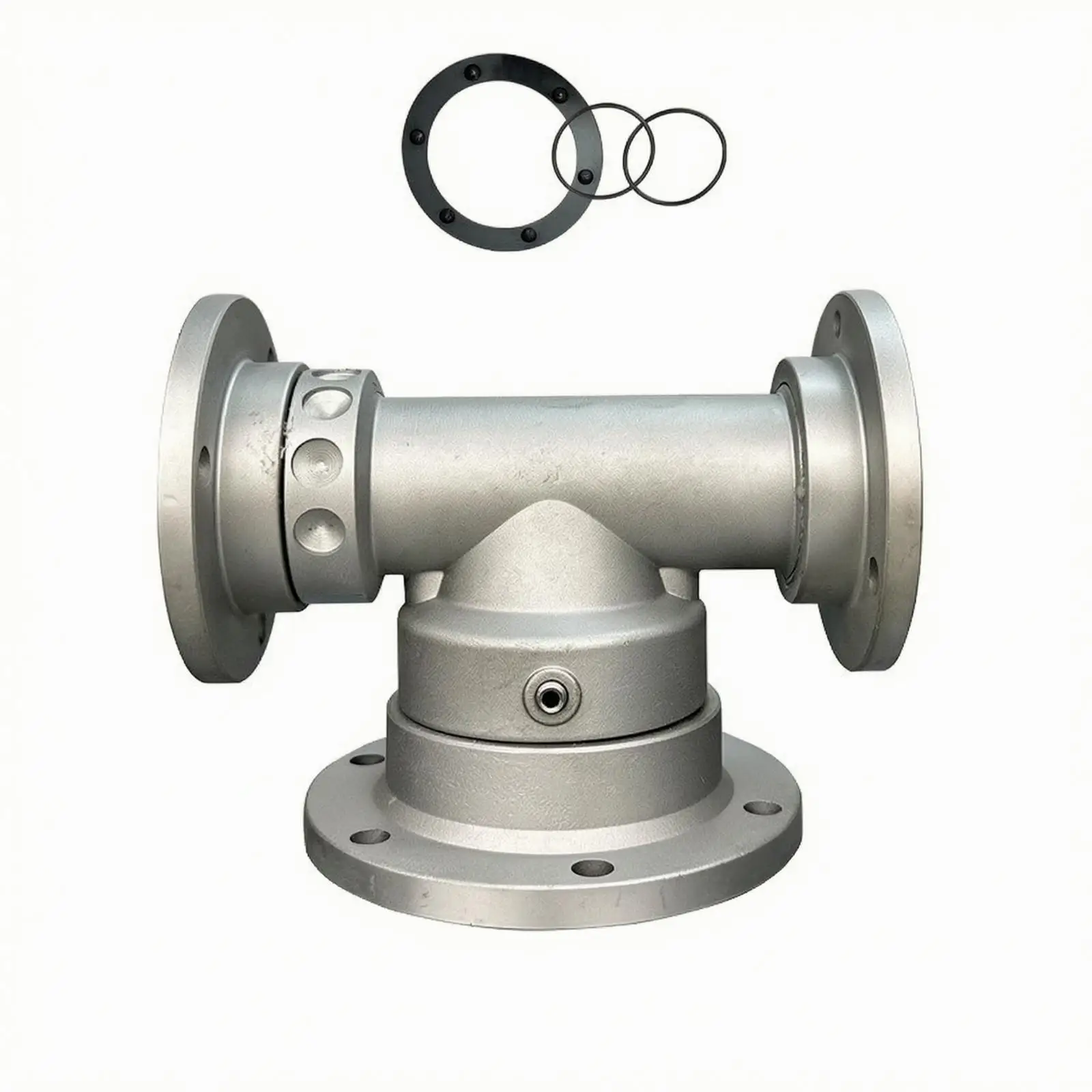 Industrial Sprinkler Connector Base Water Jet Distributor Triple Port Rotary Fitting with Sealing Gaskets for Truck Use
