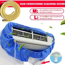 Air Conditioner Cover Washing Wall Mounted Air Conditioning Cleaning Protective Dust Cover Cleaner Bags Tightening belt