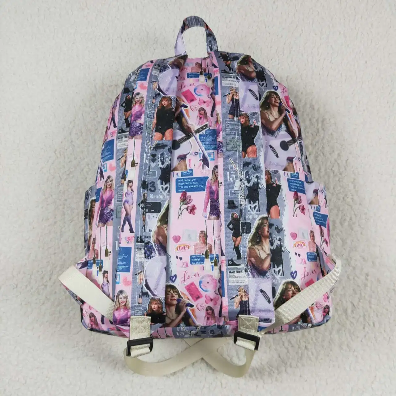 Fashion Back To School Singer Pink Grey Backpack Wholesale Boutique Children Outfit Clothes RTS