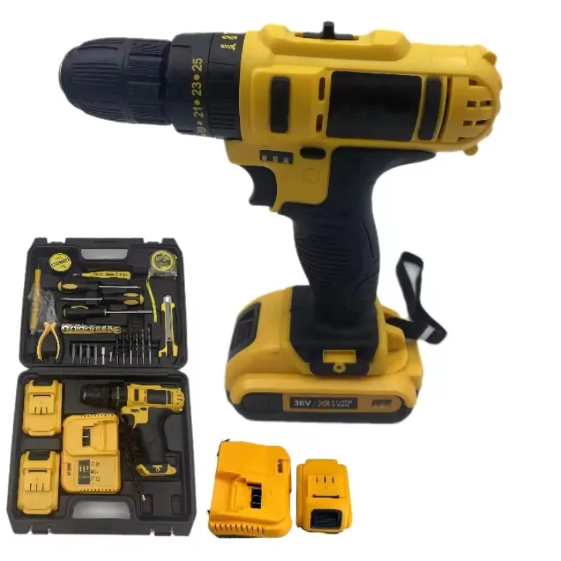

[Hot Sale] Rechargeable Multifunctional 21V Battery Impact Screwdriver Power Hammer Drill