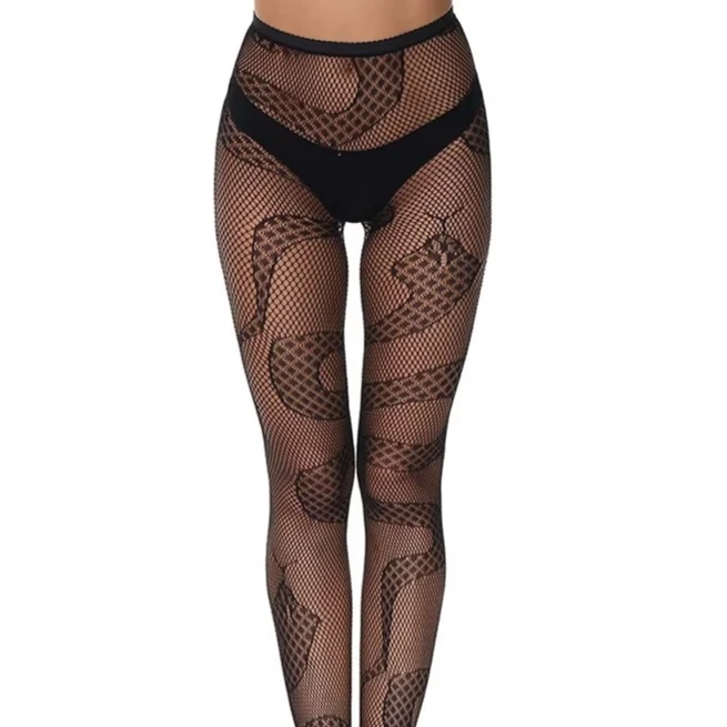 

Sexy Women's Snake Cross Leopard Print Mesh Fishnet Net Pantyhose Stockings Party Clubwear Tights Socks Dress Stockings