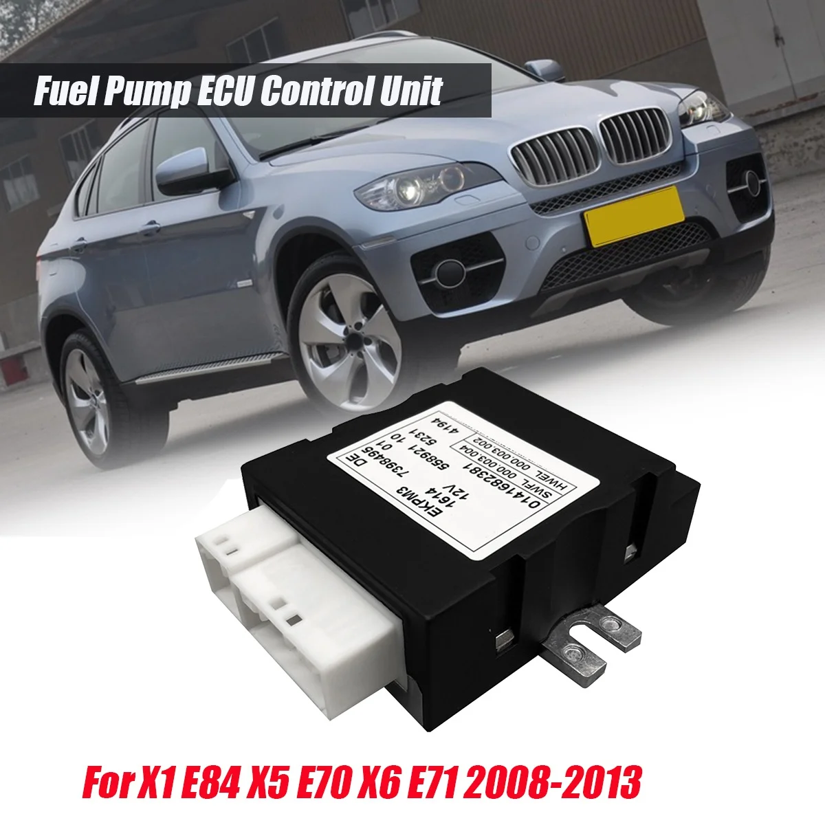 Car Fuel Pump Driver Module ECU 16147407504 for BMWX1 X3 X5 X6 2008-2013 Fuel Pump Relay Control Unit 16 14 7 407 504