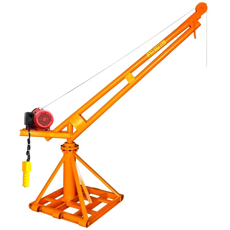

Outdoor small crane hoist 220v household small electric brick hoist