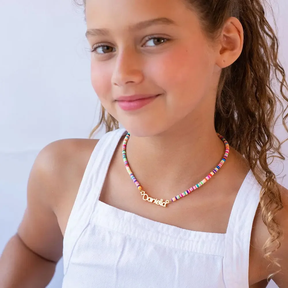 Benutzer definierte Edelstahl Name Halskette für Frauen Mädchen personal isierte Regenbogen weiche Halskette Halsreif Anhänger Schmuck Weihnachts