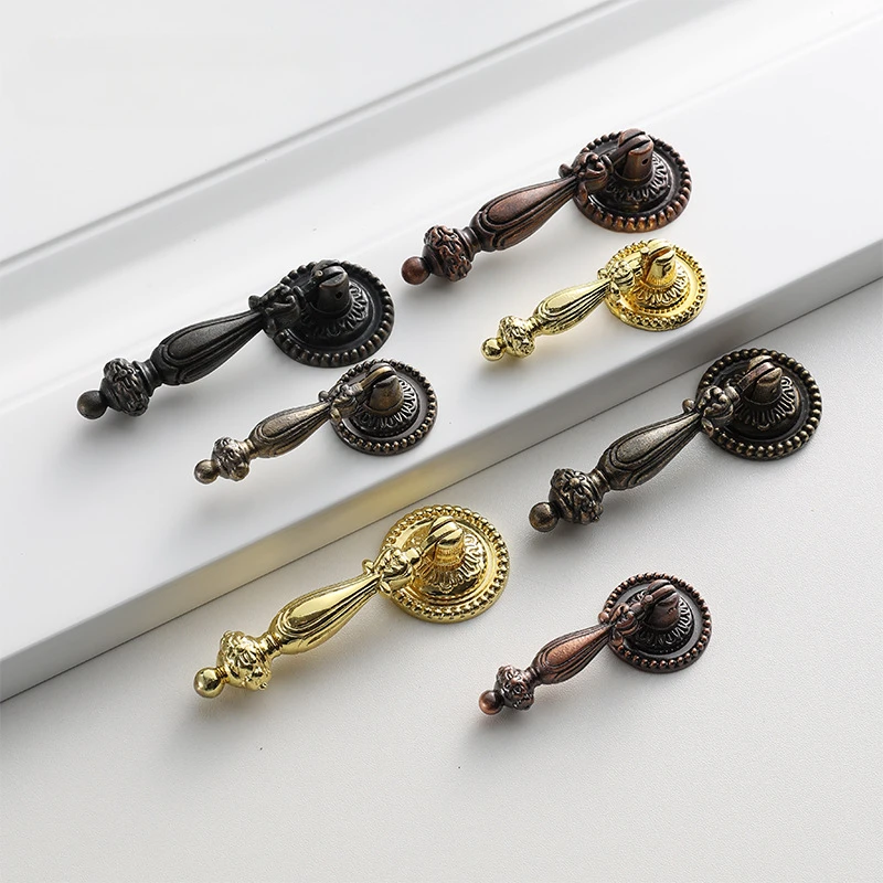 1Pcs Antique pendant Cabinet Knobs and Handles Wardrobe Door Pulls Dresser Drawer Handles Kitchen Cupboard Handle